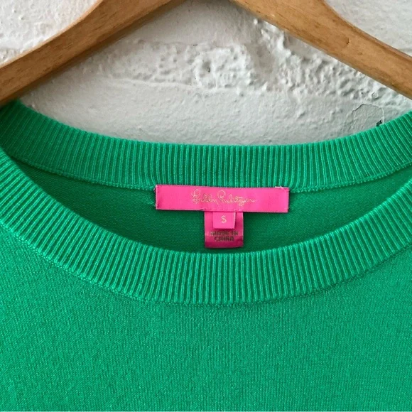 Lily Pulitzer Morgen Sweater Kelly Green Top Size Small Feminine Coquette - Picture 5 of 9